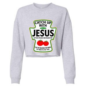 Catch Up With Jesus Cropped Pullover Crew