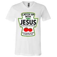Catch Up With Jesus V-Neck T-Shirt