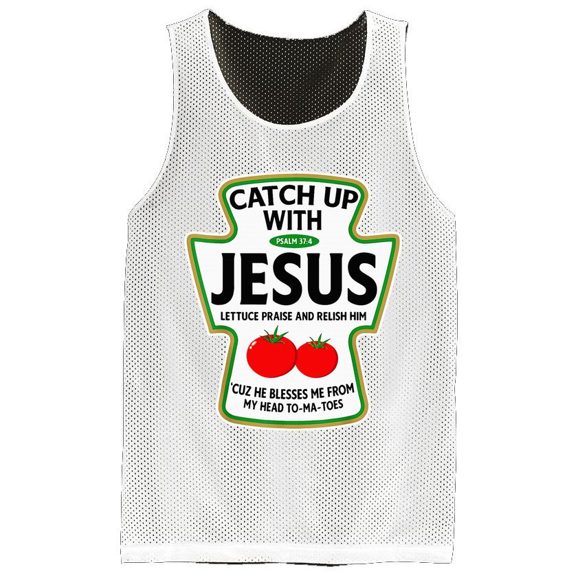 Catch Up With Jesus Mesh Reversible Basketball Jersey Tank