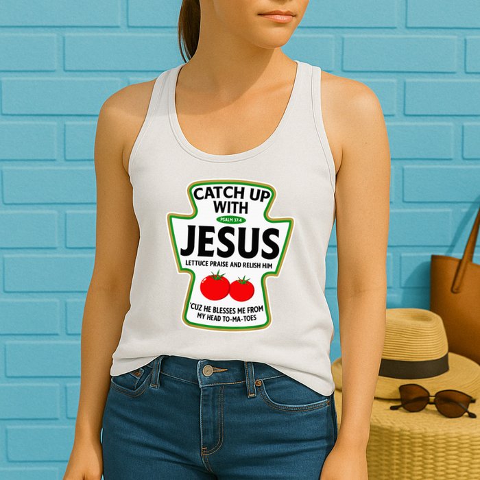 Catch Up With Jesus Womens Tank Top