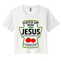 Catch Up With Jesus Women's Crop Top Tee