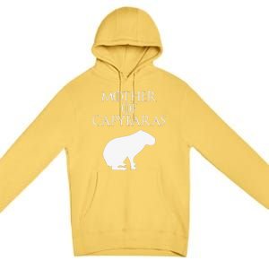 Cute & Unique White Mother of Capybaras  E010359 Premium Pullover Hoodie