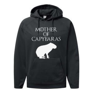 Cute & Unique White Mother of Capybaras  E010359 Performance Fleece Hoodie