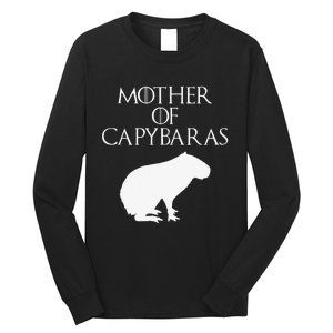 Cute & Unique White Mother of Capybaras  E010359 Long Sleeve Shirt