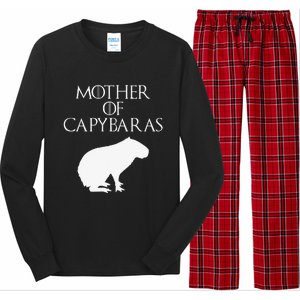 Cute & Unique White Mother of Capybaras  E010359 Long Sleeve Pajama Set