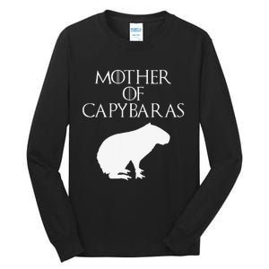 Cute & Unique White Mother of Capybaras  E010359 Tall Long Sleeve T-Shirt