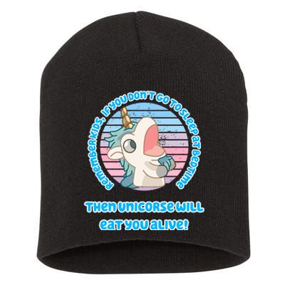 Cute Unicorse Will Eat You Alive Short Acrylic Beanie