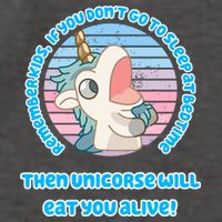 Cute Unicorse Will Eat You Alive Vector Backpack