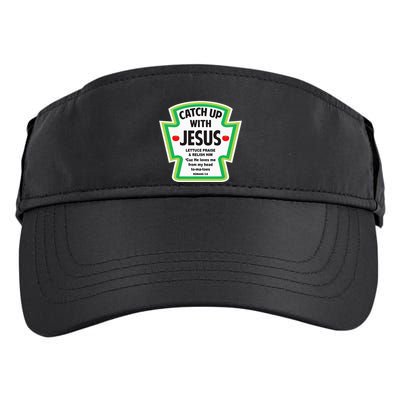 Catch Up With Jesus Funny Christian Faith Adult Drive Performance Visor