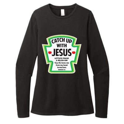 Catch Up With Jesus Funny Christian Faith Womens CVC Long Sleeve Shirt