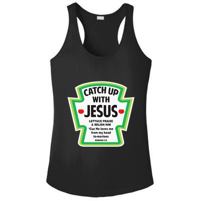 Catch Up With Jesus Funny Christian Faith Ladies PosiCharge Competitor Racerback Tank