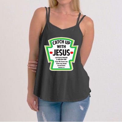 Catch Up With Jesus Funny Christian Faith Women's Strappy Tank