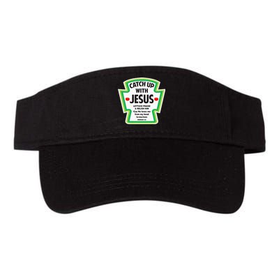 Catch Up With Jesus Funny Christian Faith Valucap Bio-Washed Visor