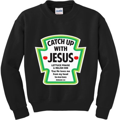 Catch Up With Jesus Funny Christian Faith Kids Sweatshirt