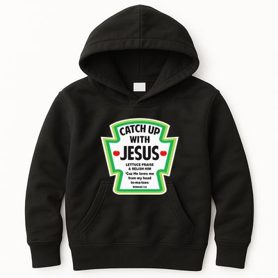 Catch Up With Jesus Funny Christian Faith Kids Hoodie