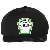 Catch Up With Jesus Funny Christian Faith Wool Snapback Cap