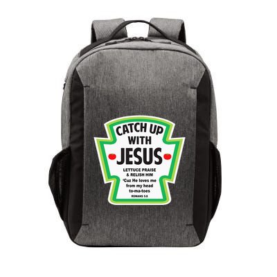 Catch Up With Jesus Funny Christian Faith Vector Backpack