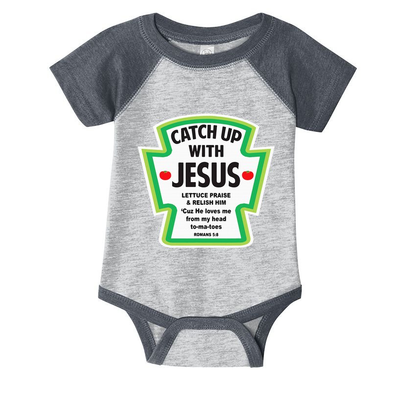 Catch Up With Jesus Funny Christian Faith Infant Baby Jersey Bodysuit