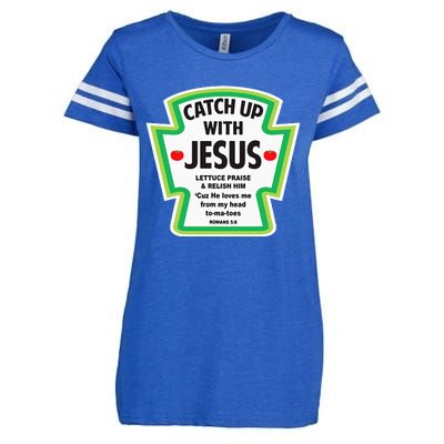 Catch Up With Jesus Funny Christian Faith Enza Ladies Jersey Football T-Shirt