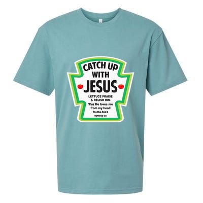 Catch Up With Jesus Funny Christian Faith Sueded Cloud Jersey T-Shirt