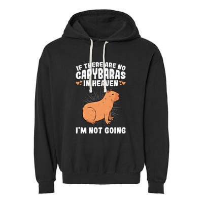 Cute & Unique White Mother Of Capybaras E010359 Garment-Dyed Fleece Hoodie