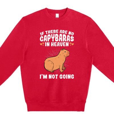 Cute & Unique White Mother Of Capybaras E010359 Premium Crewneck Sweatshirt