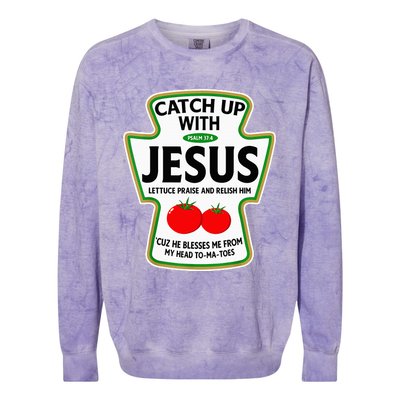 Catch Up With Jesus Colorblast Crewneck Sweatshirt