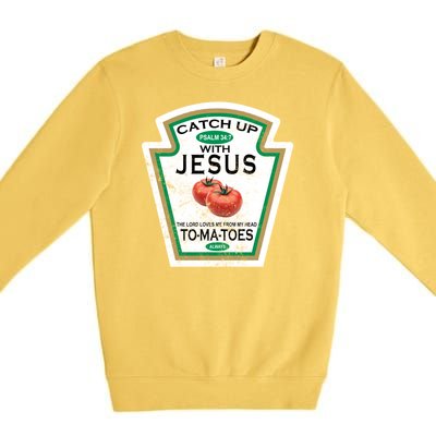 Catch Up With Jesus Vintage Premium Crewneck Sweatshirt