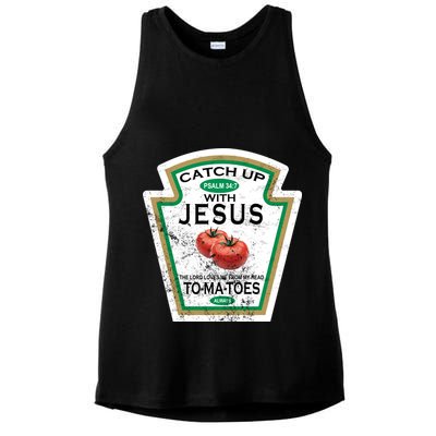 Catch Up With Jesus Vintage Ladies PosiCharge Tri-Blend Wicking Tank