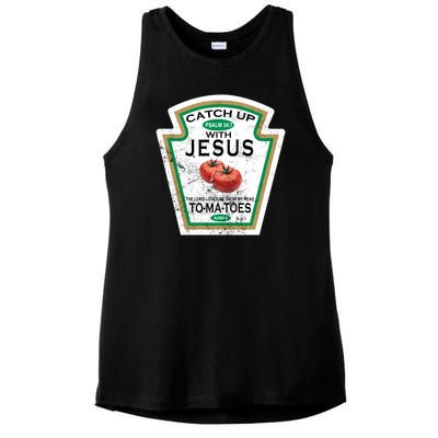 Catch Up With Jesus Vintage Ladies PosiCharge Tri-Blend Wicking Tank