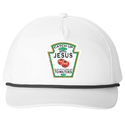 Catch Up With Jesus Vintage Snapback Five-Panel Rope Hat