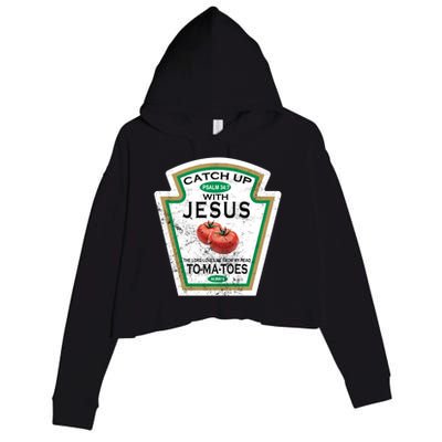 Catch Up With Jesus Vintage Crop Fleece Hoodie