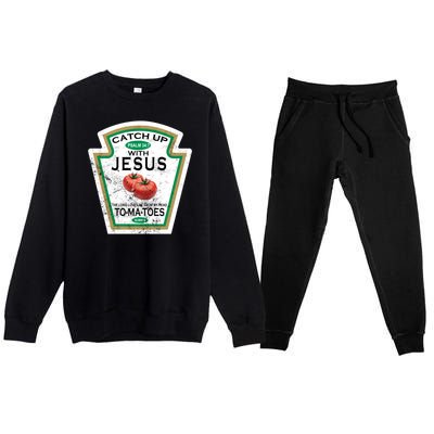 Catch Up With Jesus Vintage Premium Crewneck Sweatsuit Set