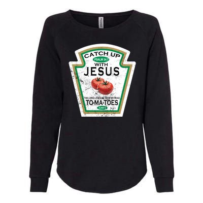 Catch Up With Jesus Vintage Womens California Wash Sweatshirt