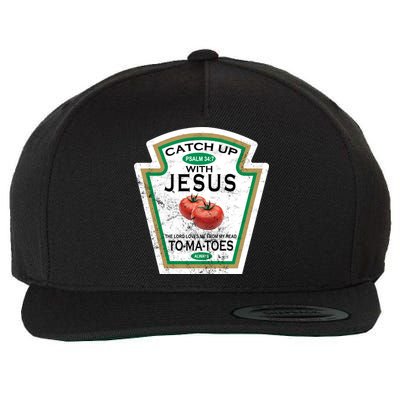 Catch Up With Jesus Vintage Wool Snapback Cap