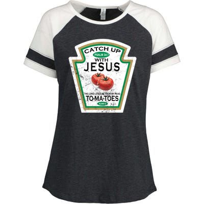 Catch Up With Jesus Vintage Enza Ladies Jersey Colorblock Tee