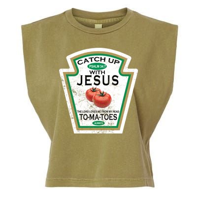 Catch Up With Jesus Vintage Garment-Dyed Women's Muscle Tee