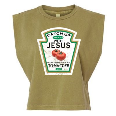 Catch Up With Jesus Vintage Garment-Dyed Women's Muscle Tee