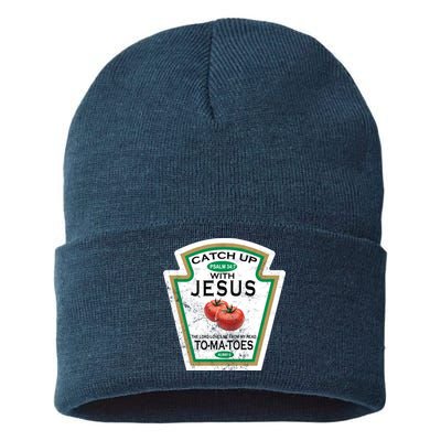 Catch Up With Jesus Vintage Sustainable Knit Beanie