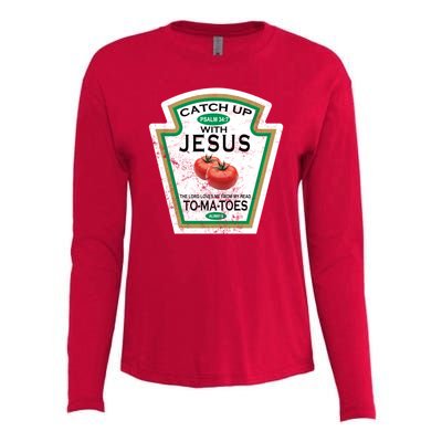 Catch Up With Jesus Vintage Womens Cotton Relaxed Long Sleeve T-Shirt