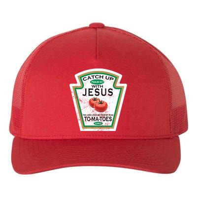 Catch Up With Jesus Vintage Yupoong Adult 5-Panel Trucker Hat