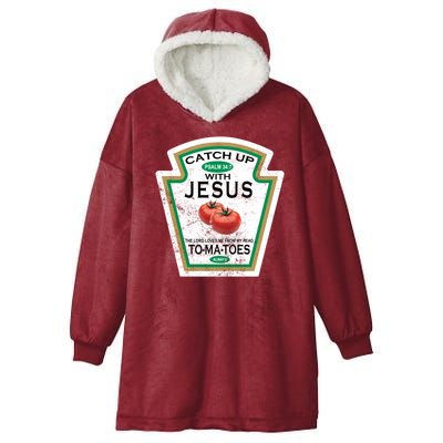 Catch Up With Jesus Vintage Hooded Wearable Blanket