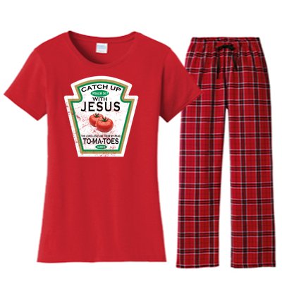 Catch Up With Jesus Vintage Women's Flannel Pajama Set