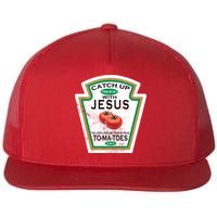 Catch Up With Jesus Vintage Flat Bill Trucker Hat