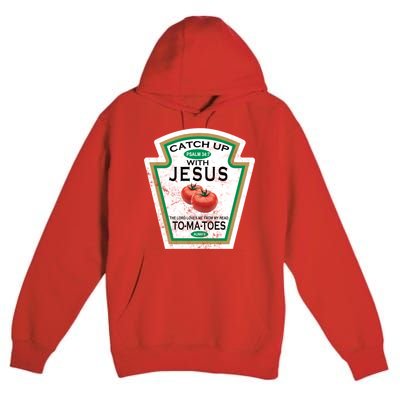 Catch Up With Jesus Vintage Premium Pullover Hoodie