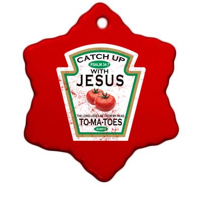 Catch Up With Jesus Vintage Ceramic Star Ornament