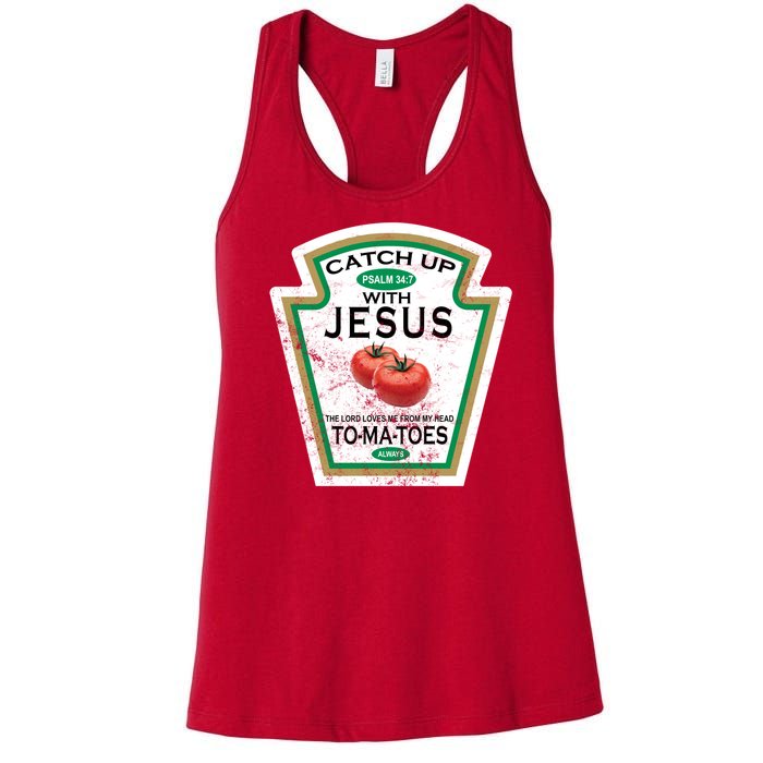 Catch Up With Jesus Vintage Women's Racerback Tank