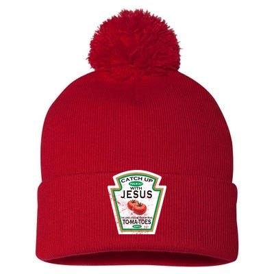 Catch Up With Jesus Vintage Pom Pom 12in Knit Beanie