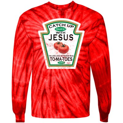 Catch Up With Jesus Vintage Tie-Dye Long Sleeve Shirt