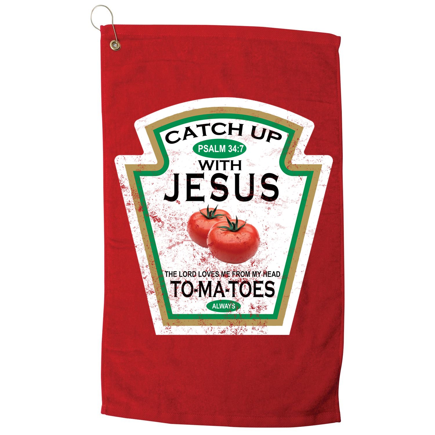 Catch Up With Jesus Vintage Golf Towel